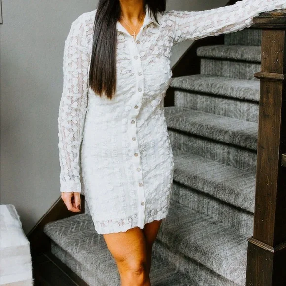 Mable | Dresses | Mable Nadia Lace Dress Slip Cream Colored Size Medium |  Poshmark